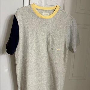 Aime Leon Dore men medium grey coloblock pocket tee shirt